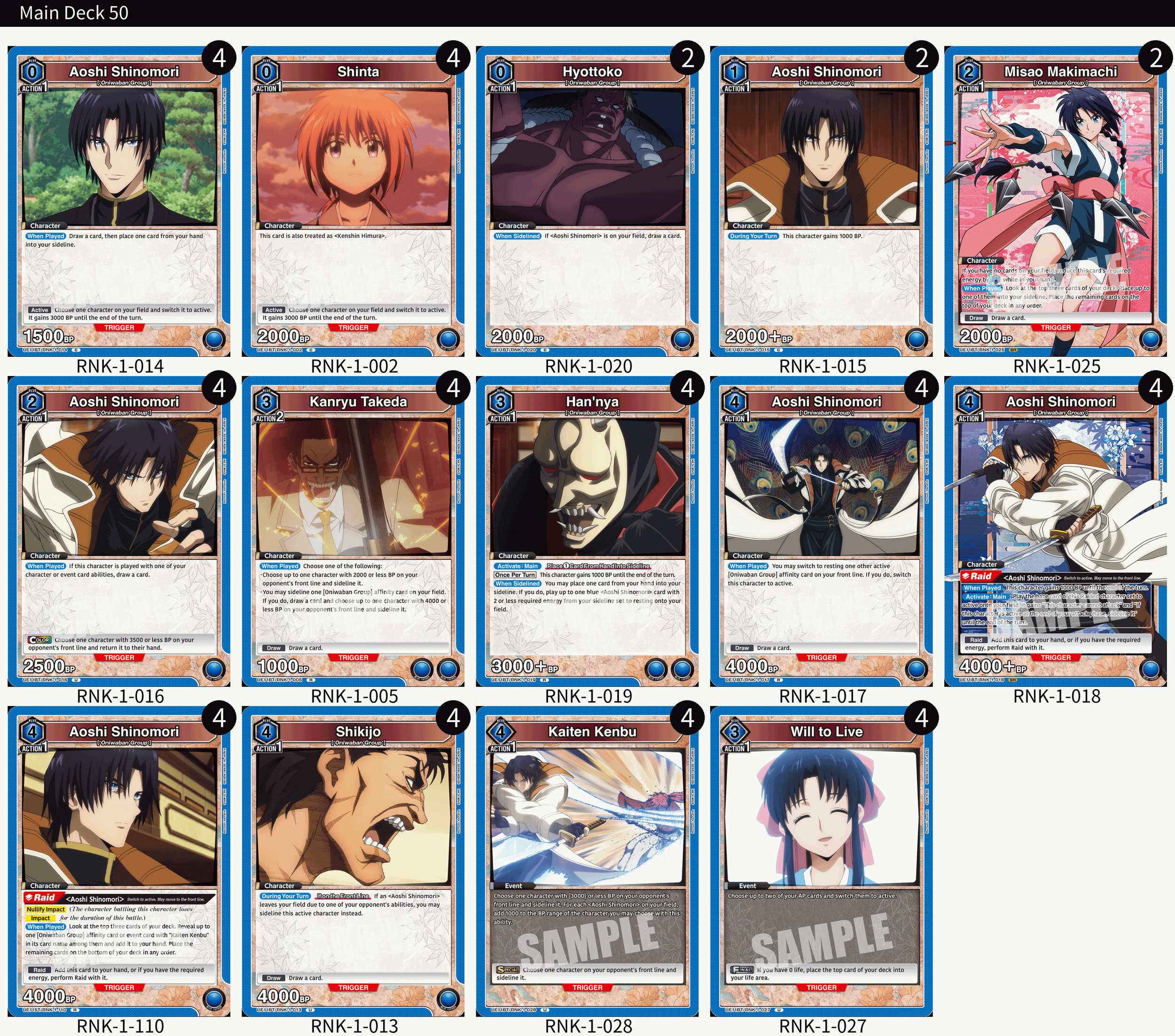 UNION ARENA: Every Rurouni Kenshin Deck, Ranked — Joseph Writer